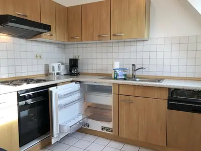 Küche/Küchenzeile in der Unterkunft Hafenstr.22 Wohnung 7
