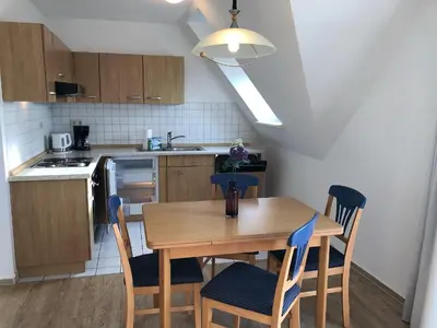 Küche/Küchenzeile in der Unterkunft Hafenstr.22 Wohnung 7