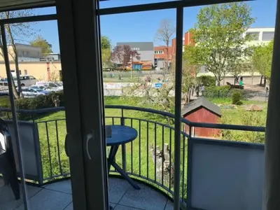 Ein Balkon oder eine Terrasse in der Unterkunft Hafenstr.22 A Wg.5