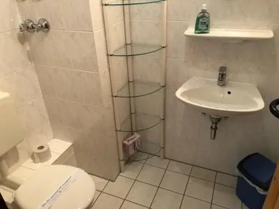 Ein Badezimmer in der Unterkunft Hafenstr.22 A Wg.5