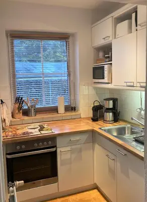Küche/Küchenzeile in der Unterkunft Birkenstr.14 a Whg.11