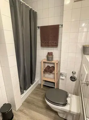 Ein Badezimmer in der Unterkunft Birkenstr.14 a Whg.11