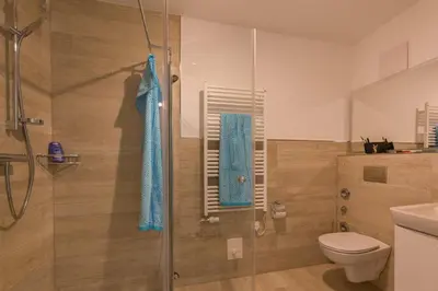 Ein Badezimmer in der Unterkunft Hafenstr.27 