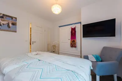 Ein Bett oder Betten in einem Zimmer der Unterkunft Hafenstr.27 