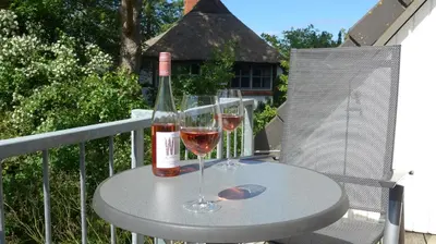 Ein Balkon oder eine Terrasse in der Unterkunft Haus Kranich 