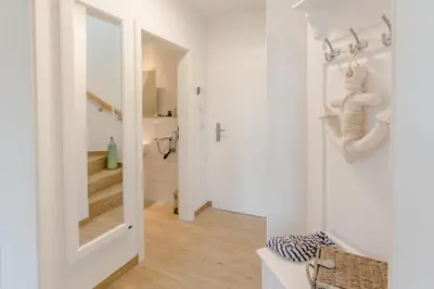 Ein Badezimmer in der Unterkunft Haus Kranichsruh Whg. 