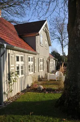 Ein Garten an der Unterkunft Traumfängerhaus Elfen