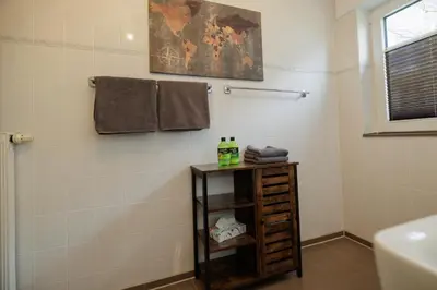 Ein Badezimmer in der Unterkunft Boddenkieker 14