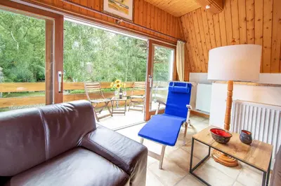 Ein Sitzbereich in der Unterkunft Das DÜNENHAUS