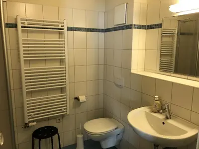 Ein Badezimmer in der Unterkunft Jordanstr. 27 A 