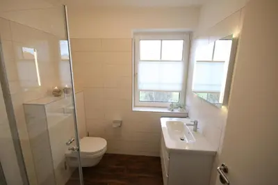 Ein Badezimmer in der Unterkunft Jordanstr. 35 Wohnung 1
