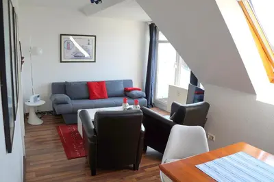 Ein Sitzbereich in der Unterkunft Jordanstr. 35 Wohnung 6