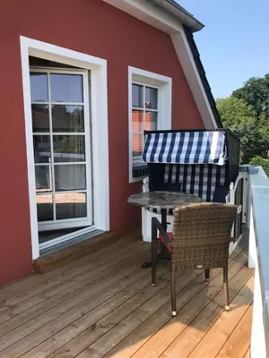 Ein Balkon oder eine Terrasse in der Unterkunft Pension Windrose