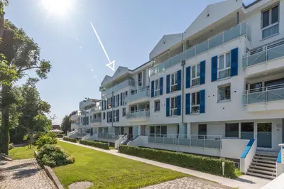 Das Gebäude in dem sich die Ferienwohnung befindet