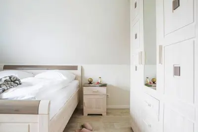 Ein Bett oder Betten in einem Zimmer der Unterkunft Holiday house, Fuhlendorf