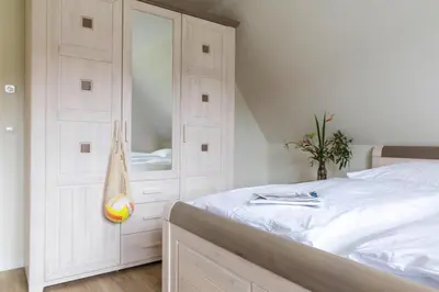 Ein Bett oder Betten in einem Zimmer der Unterkunft Ferienhaus, Fuhlendorf