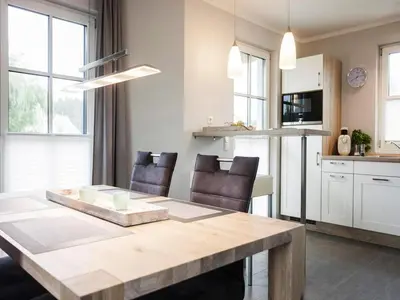 Küche/Küchenzeile in der Unterkunft Komfortables Ferienhaus mit Sauna in Fuhlendorf