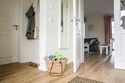 Ein Sitzbereich in der Unterkunft Haus an der Bodden-Lagune mit Sauna