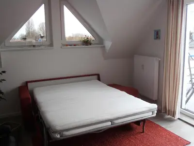 Ein Bett oder Betten in einem Zimmer der Unterkunft Klosterstr.14 Wohnung Nr.14