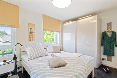 Ein Bett oder Betten in einem Zimmer der Unterkunft Klosterstr.14 Wohnung 4