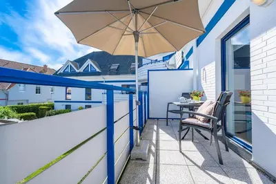 Ein Balkon oder eine Terrasse in der Unterkunft Klosterstr.14 Wohnung 4