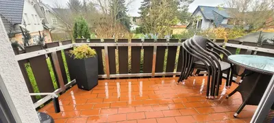 Ein Balkon oder eine Terrasse in der Unterkunft Lindenstr.32 Whg 4