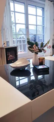 Ein Sitzbereich in der Unterkunft Lindenstr.32 Whg 4