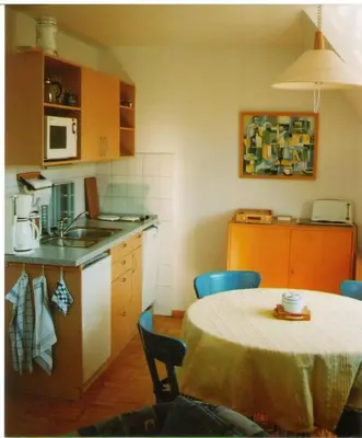 Küche/Küchenzeile in der Unterkunft Lindenstr.32b