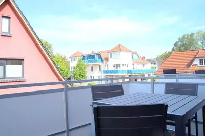 Ein Balkon oder eine Terrasse in der Unterkunft Lindenstrasse 13 Wohnung 4