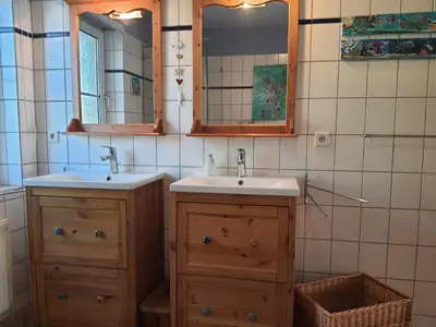Ein Badezimmer in der Unterkunft Martha-Müller-Grählert-Weg 3 Wg.2