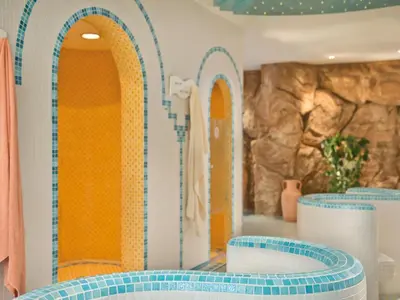 Ein Badezimmer in der Unterkunft Hotel Bernstein Prerow
