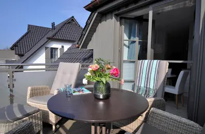Ein Balkon oder eine Terrasse in der Unterkunft Schulstr. 15 