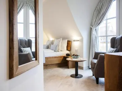 Ein Sitzbereich in der Unterkunft Ferienhaus, Fuhlendorf