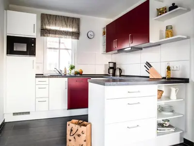 Küche/Küchenzeile in der Unterkunft Luxushaus Boddenküste mit Sauna