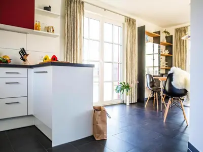 Küche/Küchenzeile in der Unterkunft Luxushaus Boddenküste mit Sauna