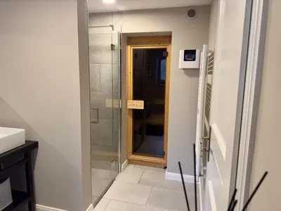 Ein Badezimmer in der Unterkunft Dünenhof DÜNENHOF Whg. D-01