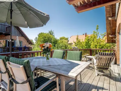 Ein Balkon oder eine Terrasse in der Unterkunft Dünenhof DÜNENHOF Whg. D-07
