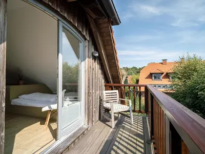 Ein Balkon oder eine Terrasse in der Unterkunft Dünenhof DÜNENHOF Whg. D-09