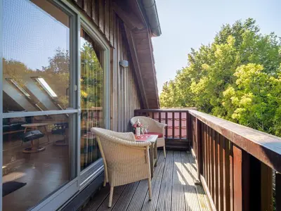 Ein Balkon oder eine Terrasse in der Unterkunft Dünenhof DÜNENHOF Whg. D-10