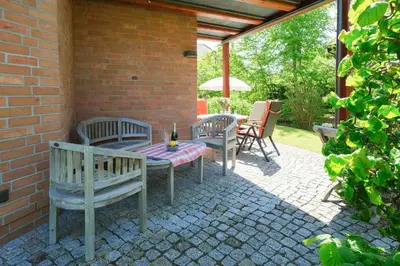 Ein Garten an der Unterkunft Dünenhof DÜNENHOF Whg. D-12
