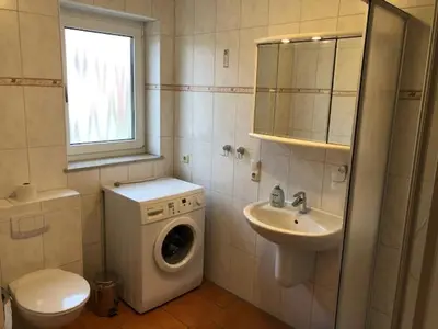 Ein Badezimmer in der Unterkunft Schulstrasse 10a Fewo