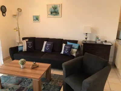 Ein Sitzbereich in der Unterkunft Störtebeker Str. 13 Wohnung 3
