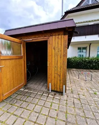 Das Gebäude in dem sich die Ferienwohnung befindet