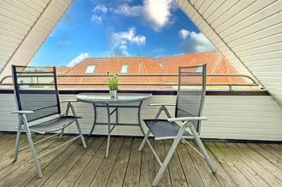 Ein Balkon oder eine Terrasse in der Unterkunft Ostseeauszeit