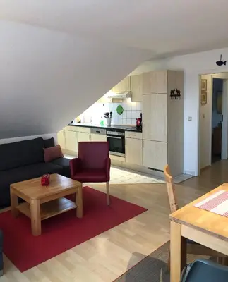 Küche/Küchenzeile in der Unterkunft Strandstr.51 Wohnungsnr.11