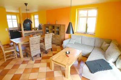 Ein Sitzbereich in der Unterkunft Haus EMMA WF 02 linke Haushälfte