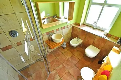 Ein Badezimmer in der Unterkunft Haus EMMA WF-03 rechte Haushälfte