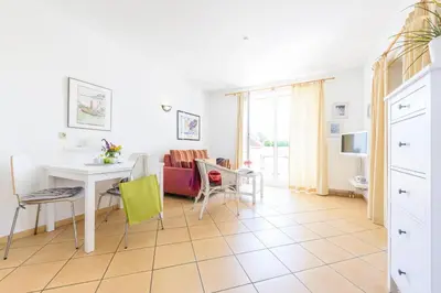 Küche/Küchenzeile in der Unterkunft Strandstr.51 Wohnungsnr.2