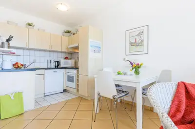 Küche/Küchenzeile in der Unterkunft Strandstr.51 Wohnungsnr.2