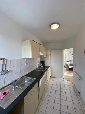 Küche/Küchenzeile in der Unterkunft Strandstr.51 Wohnungsnr.3